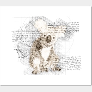 Koala Sketch Posters and Art